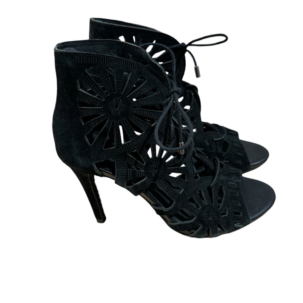 Joie Lace-Up High Heel Sandals Black Size 36.5